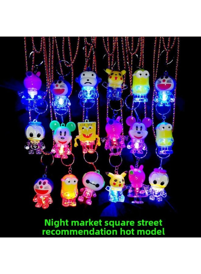 Factory Wholesale Push Activities Small Gifts Luminous Luminous Drainage Sweep Code Creative Cartoon Children's Small Toys
