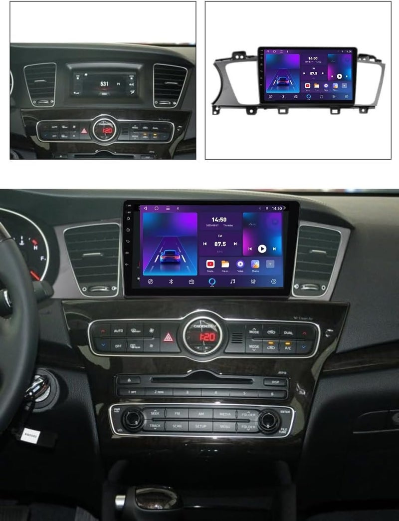Vierex Fit Kia Cadenza Car Stereo Cadenza K7 Android Screen 2013-2017 With Apple Carplay Android Auto Wireless WiFi DSP FM&AM BT AHD Camera Included Fast Interface (2+32GB Carplay 4CORE) - Image 2