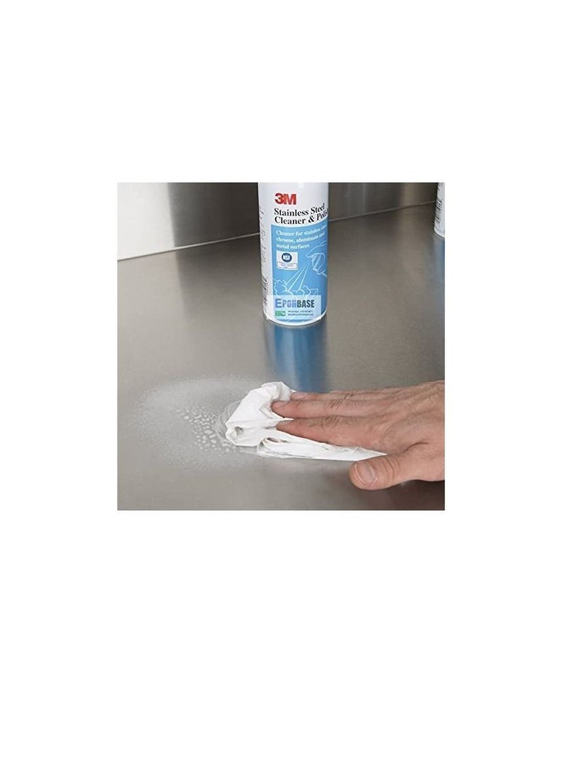 3M 3M STAINLESS STEEL CLEANER & POLISH - 600ML - Image 3