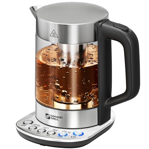 Magic Mill Pro Electric Kettle with tea Infuser and Temperature Control - Keep Warm Function, Rapid Boil, Automatic Safety Shut Off, BPA Free, No Plastic on Water, British Patent Technology,Large 1.7L - Image 1