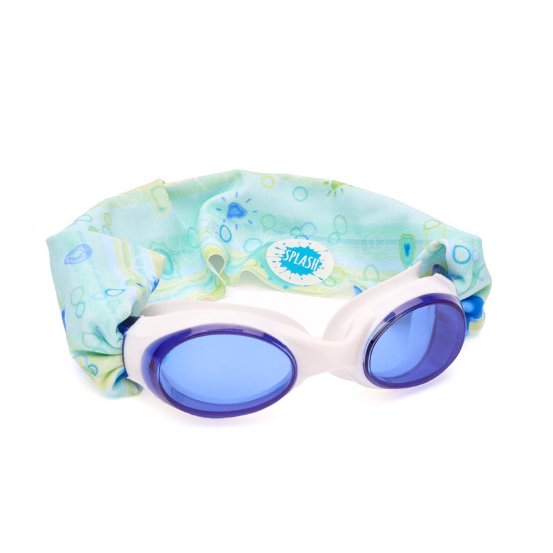 Splash Place KIDS SWIM GOGGLES with Fabric Strap SEA GLASS TangleFree Swimming Goggles for Kids Comfy Fabric Strap Goggles Wont Pull Your Hair Purple Goggles for Swimming - Image 2