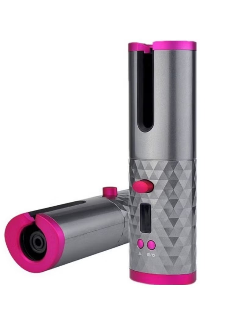 جهاز تجعيد الشعر اللاسلكي المصغر – شاحن USB قابل لإعادة الشحن، أداة تجعيد محمولة للاستخدام المنزلي والسفر – رمادي - Image 2