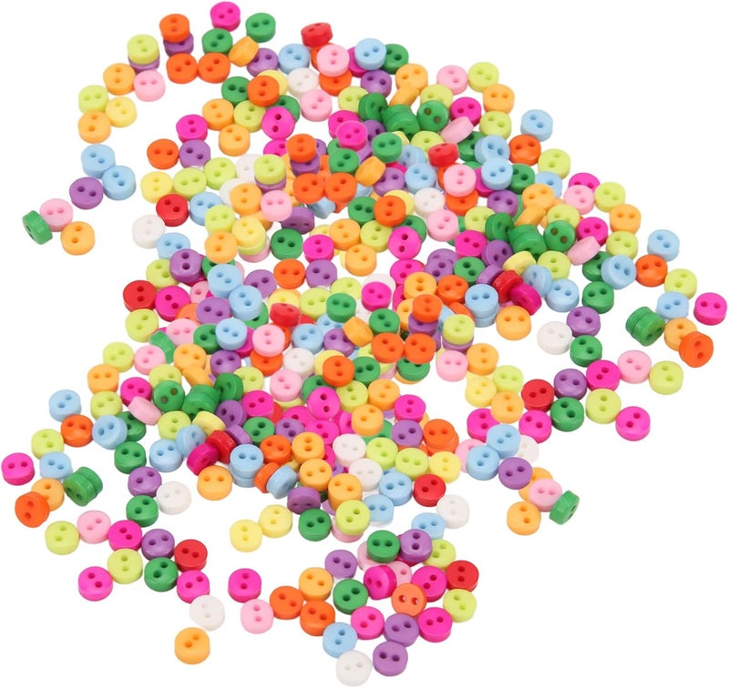 500PCS Resin Sewing Buttons, Mixed Colors Clothing Buttons, Glossy Sewing Supplies for Craft, Clothing Decoration, School Projects, Christmas & Thanksgiving (#1) - Image 3
