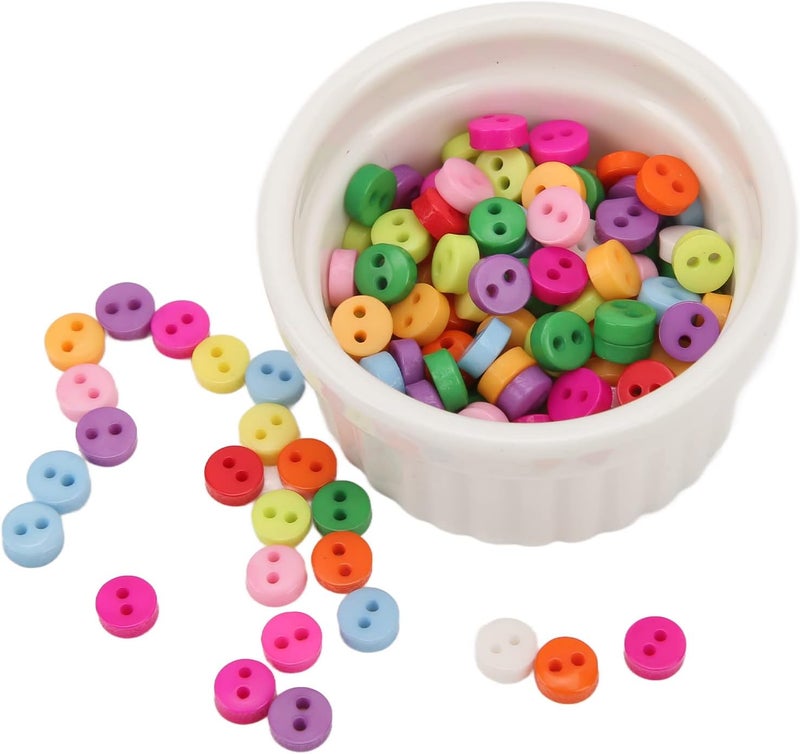 500PCS Resin Sewing Buttons, Mixed Colors Clothing Buttons, Glossy Sewing Supplies for Craft, Clothing Decoration, School Projects, Christmas & Thanksgiving (#1) - Image 2