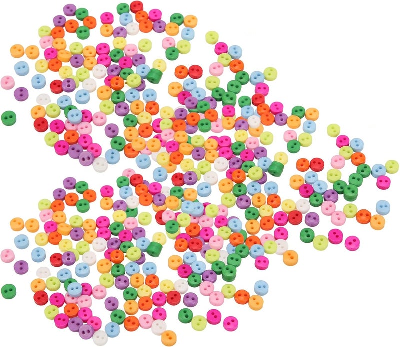 500PCS Resin Sewing Buttons, Mixed Colors Clothing Buttons, Glossy Sewing Supplies for Craft, Clothing Decoration, School Projects, Christmas & Thanksgiving (#1) - Image 5