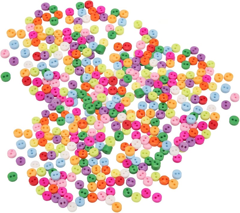 500PCS Resin Sewing Buttons, Mixed Colors Clothing Buttons, Glossy Sewing Supplies for Craft, Clothing Decoration, School Projects, Christmas & Thanksgiving (#1) - Image 1