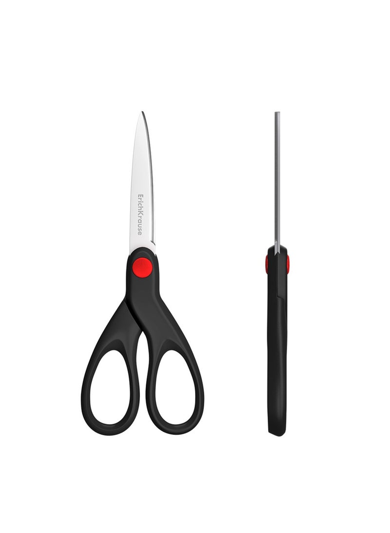 ErichKrause 1-Piece Unity Stainless Steel Scissors 16cm Size With Black Handles - Image 2