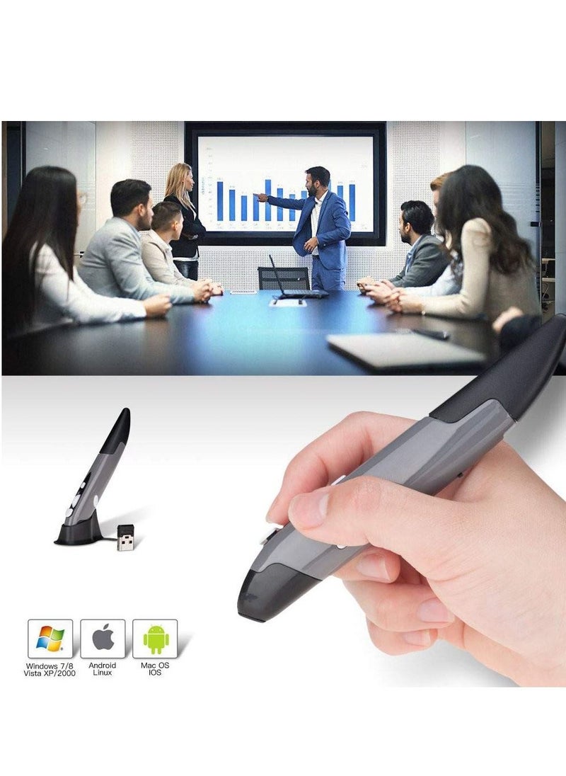 Generic Gray 2.4Ghz Wireless Optical Pen Air Mouse Adjustable 500/1000Dpi For Pc Android  - Image 4