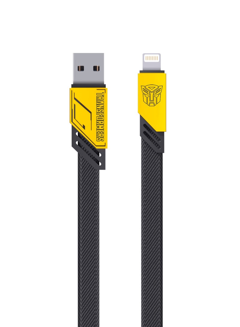 TRANSFORMERS TF-A10 A-Lightning Fast Charging Braided Cable – 27W Power, 1.5m Zinc Alloy, Quick 30-Minute Charging - Yellow - Image 5