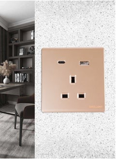BRILLANT 3pcs dual-port USB plug Modern Gold Brilliant  - Image 1