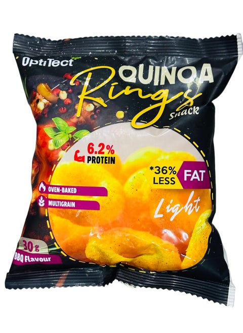 Optitect Quinoa Rings Snack, Barbecue, 30 Gm