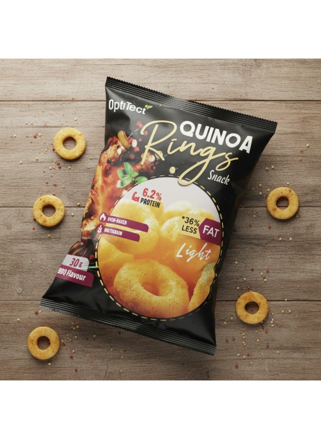 Optitect Quinoa Rings Snack, Barbecue, 30 Gm