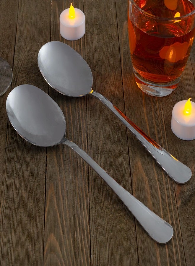 Cornucopia Brands X-Large Stainless Steel Serving Spoons (2-Pack), Buffet & Banquet Style Serving Utensils - Image 2