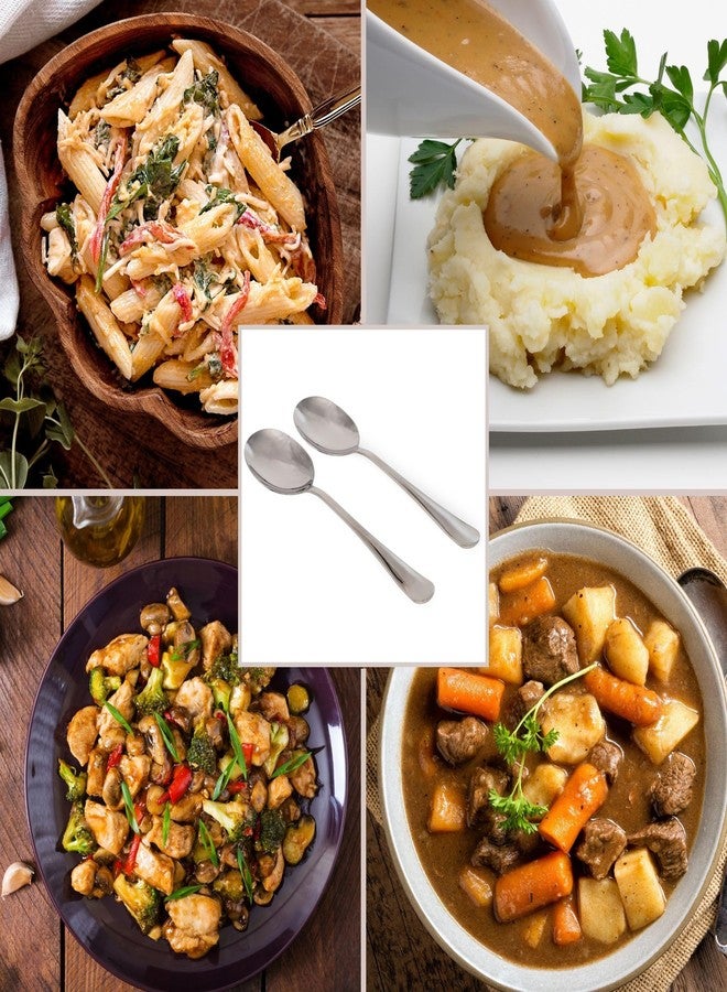 Cornucopia Brands X-Large Stainless Steel Serving Spoons (2-Pack), Buffet & Banquet Style Serving Utensils - Image 3