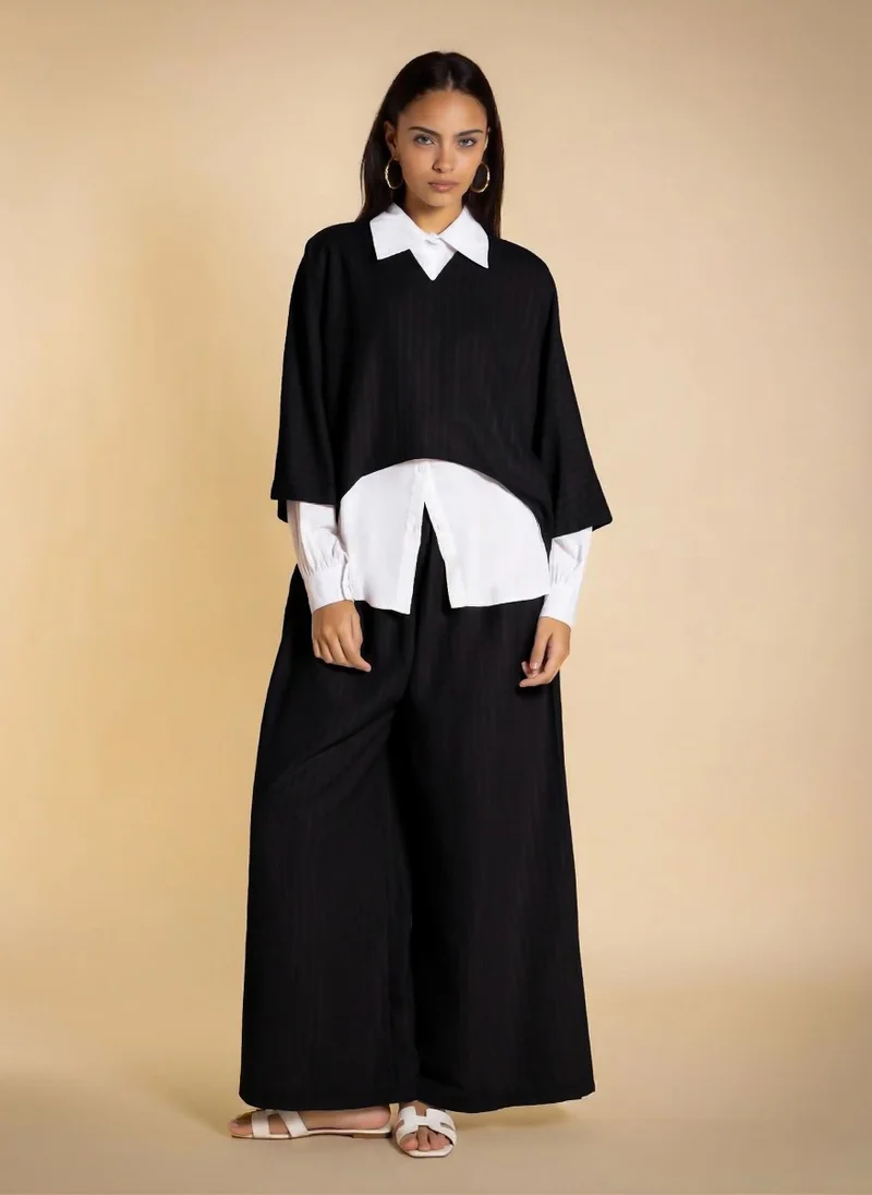 SHAPES STRIPE SHIRT SET