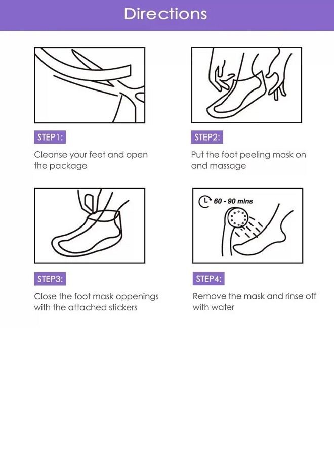 ALIVER Set Of 4 kinds of Foot and face Masks - Image 3