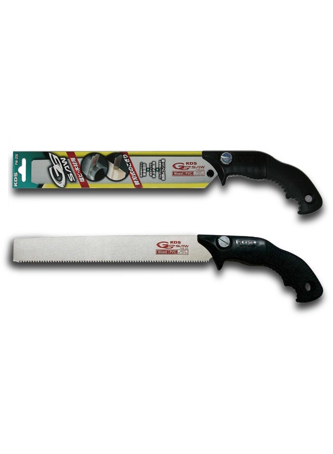 هيتكس منشار هيتكس جي جي اليدوي الياباني المدمج بمقبض مريح للخشب والبلاستيك والقطع العام | مقبض مسدس | صنع في اليابان - Image 1