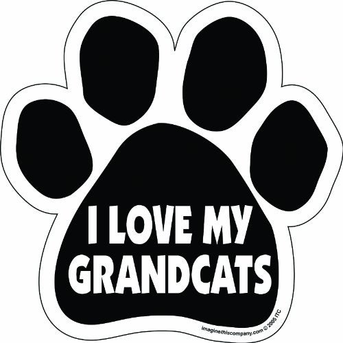 Imagine This Paw Car Magnet, I Love My Grandcats, 5-1/2-Inch by 5-1/2-Inch - Image 1