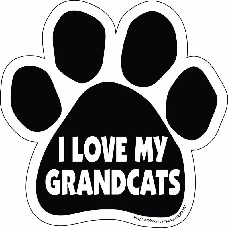 Imagine This Paw Car Magnet, I Love My Grandcats, 5-1/2-Inch by 5-1/2-Inch - Image 2
