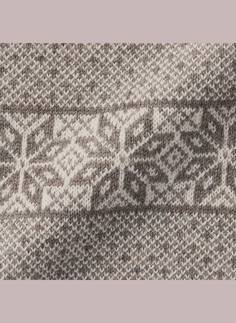 MUJI Wool Jacquad Pattern Vest