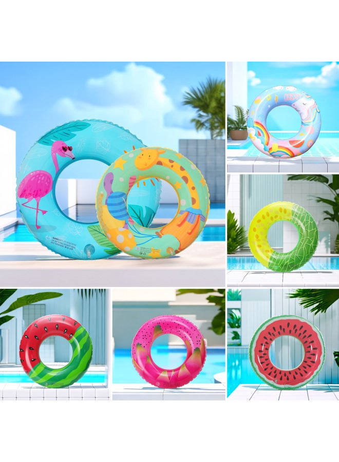 Generic Cartoon Printed Children's Swimming Ring Thickened Outdoor Water Inflatable Toy Baby Underarm Ring Floating Ring-Outer Diameter After Inflation:70-Inner Diameter After Inflation:Spaceman Pants Pocke - Image 5