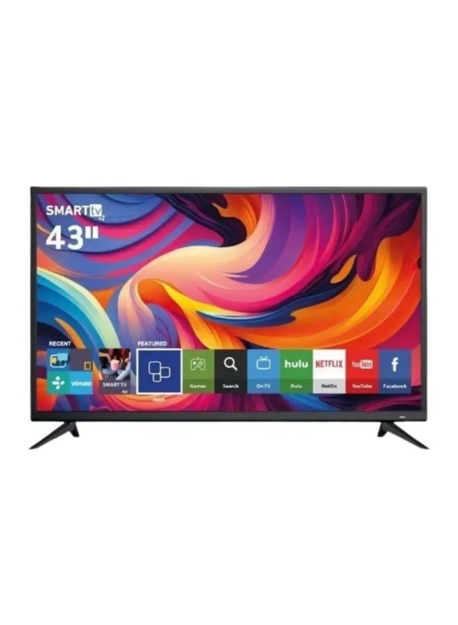 هوهو شاشة تلفزيون 43 بوصة سمارت Full HD، واي فاي لون أسود - HO4306S1 - Image 1