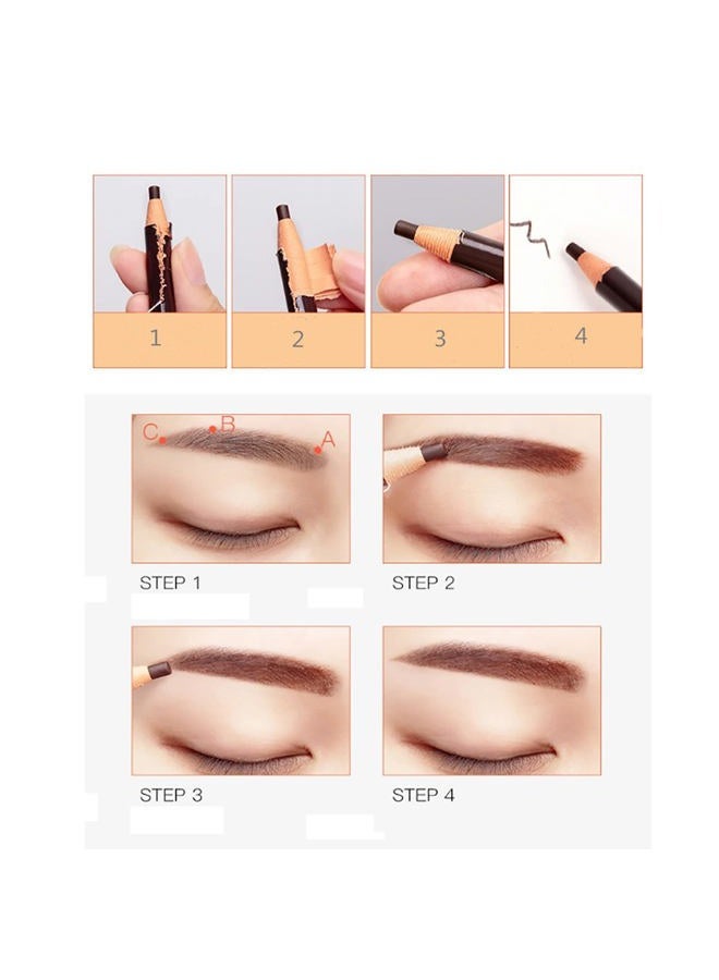 Pinkiou 5pcs Microblading Pencil Waterproof Eyebrow Peel-off Pencil Pull Cord Microblading Supplies Brow Lamination Pencil Set For Marking Filling Outlining Eye Brow Liners In 5 Colors - Image 5