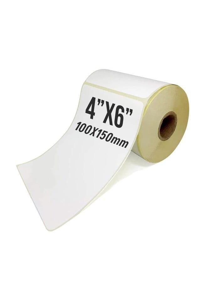 BRANDSFINITY Direct Thermal Barcode Label Stickers 4X6,100mmX150mm, 500 Labels Compatible with Zebra and Most of Thermal Printers, 500 Labels, Pack of 1