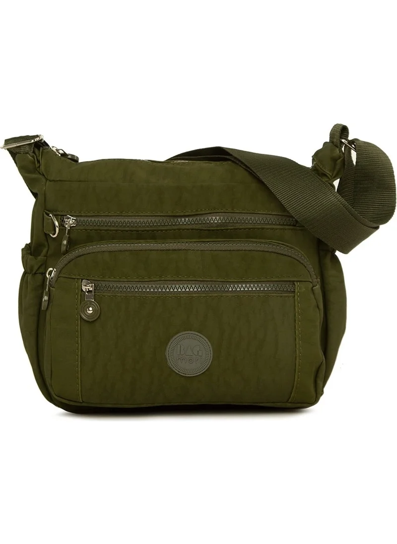 Bagmori Khaki Large Parachute Bag with Multiple Zipper Detail