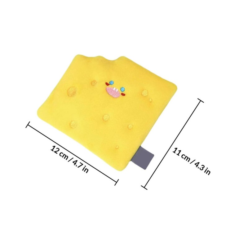 Interactive Dog Snuffle Mat With Crinkle Sound Foraging Toy Mental Stimulation Squeaky Cheese Shape - Image 3