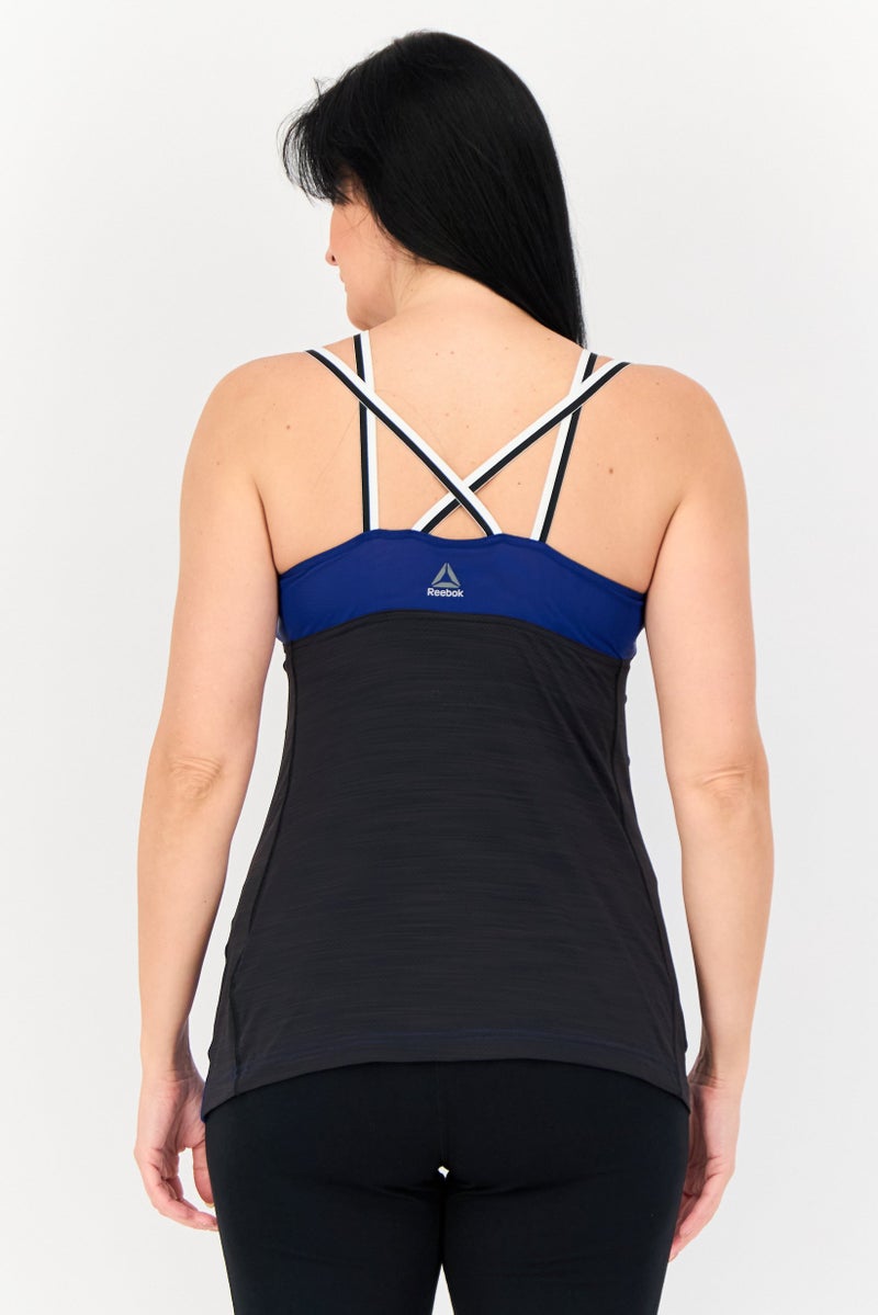 Reebok Women Sportswear Fit Padded Sleeveless Outdoor Tank Top, Multicolor - Image 2