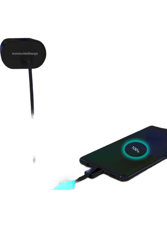 Trendy Style Chuanfan Suitable For Samsung Data Cable, Fast Charging Dual-Head Type-C Charging Cable, W25/W25Flip/S24W23S23S22/S21S20/Note20 Phone Charger Cable - Image 3