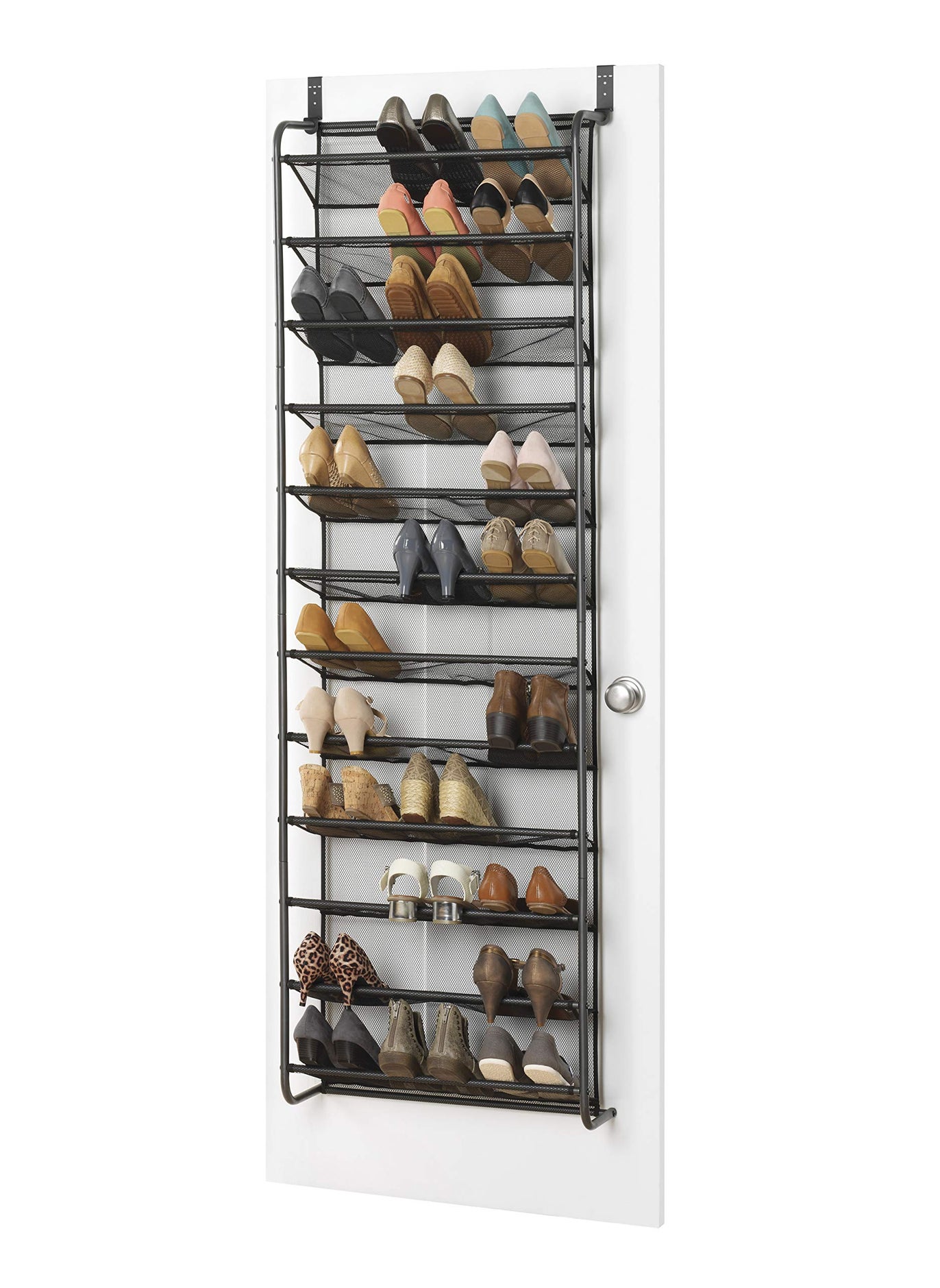 Whitmor Whitmor 36 Pair OverTheDoor RackGunmetal Gray Shoe Organizer 