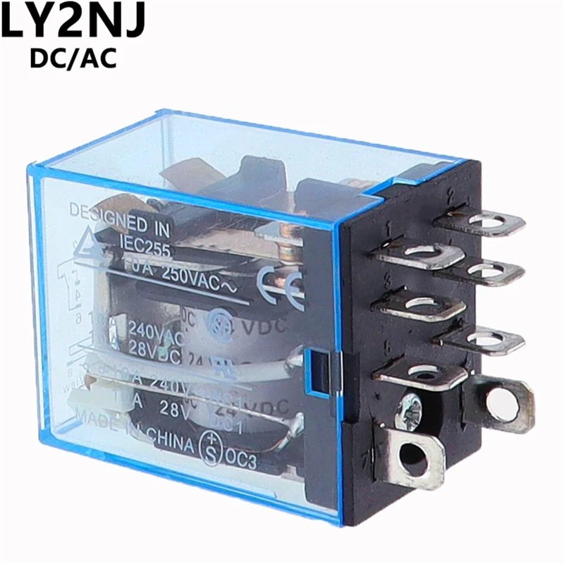 ريلاي عام الأغراض الكهرومغناطيسي LY2NJ 10A 8 دبوس DPDT ملف 24V DC - Image 3