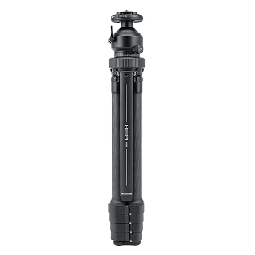 HEIPI Travel Tripod Camera Stand Portable Carbon Fiber Lightweight Tripod 360 Degree Horizontal Panning Vertical Tilting Ball Head Quick-Release Arca-Swiss Mount - W28S (with KF50-Q) - Image 2