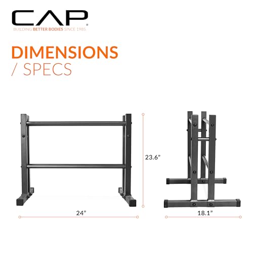 CAP Barbell 24" Dumbbell and Kettlebell Rack – Compact Weight Storage for Home Gym, Holds Dumbbells, Kettlebells & Medicine Balls - Image 4