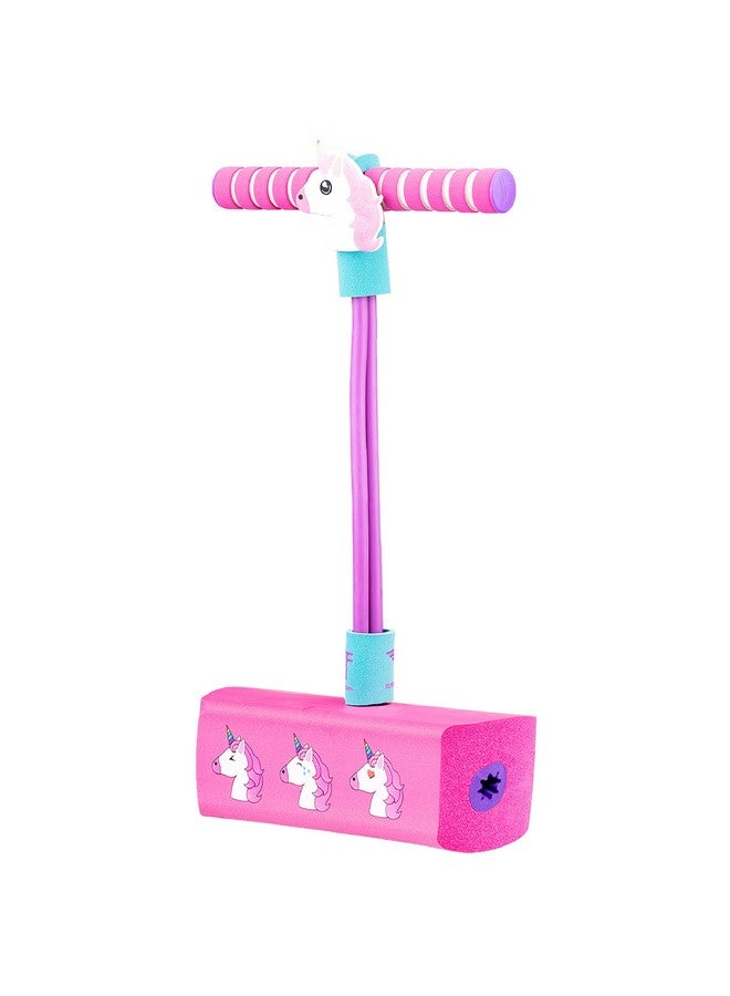 Flybar Flybar My First Foam Pogo Jumper for Kids Fun and Safe Pogo Stick for Toddlers, Durable Foam and Bungee Jumper for Ages 3 and up, Supports up to 250lbs (Unicorn) - Image 1