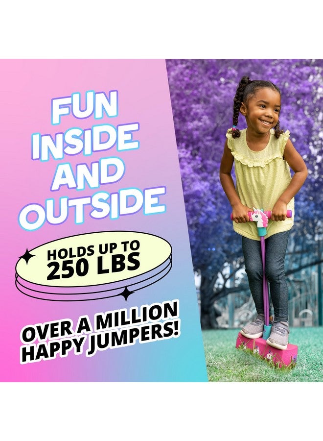 Flybar Flybar My First Foam Pogo Jumper for Kids Fun and Safe Pogo Stick for Toddlers, Durable Foam and Bungee Jumper for Ages 3 and up, Supports up to 250lbs (Unicorn) - Image 5