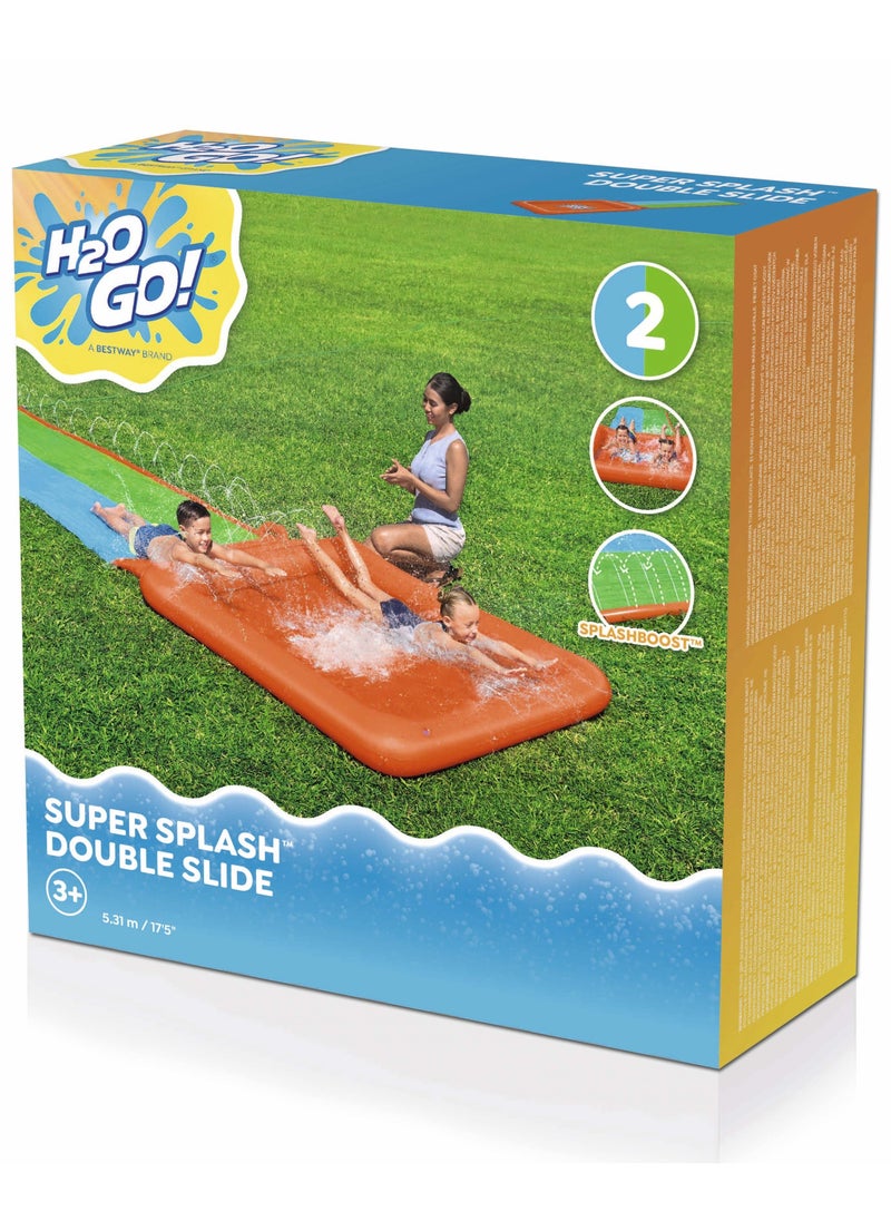 Bestway - Bestway H2Ogo Slide Super Splash 531cm | Summer Water Slip | With Built-in Sprinklers | Summer Water Toy for Backyard | Kids and Adults - Image 1