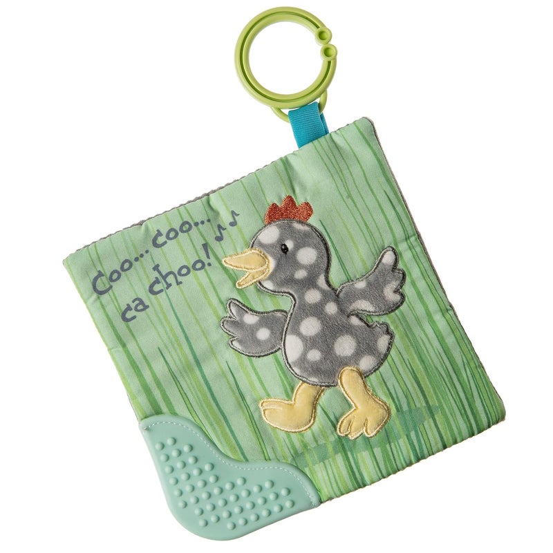 Mary Meyer Crinkle Teether Toy with Baby Paper and Squeaker 6 x 6Inches Rocky Chicken - Image 1
