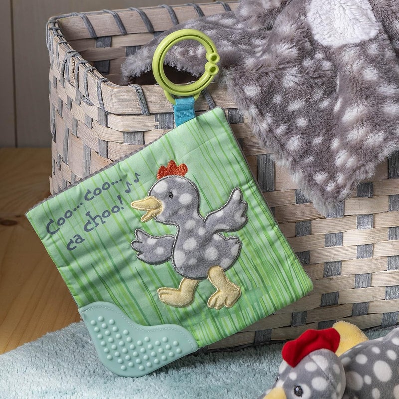 Mary Meyer Crinkle Teether Toy with Baby Paper and Squeaker 6 x 6Inches Rocky Chicken - Image 3