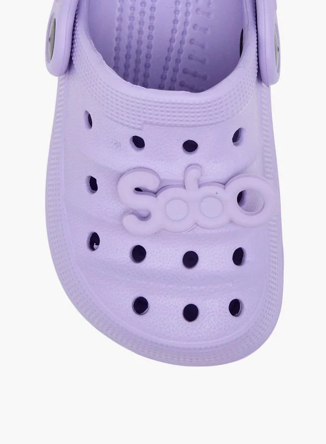 Aqua Jibbitz Detail Clogs With Backstrap