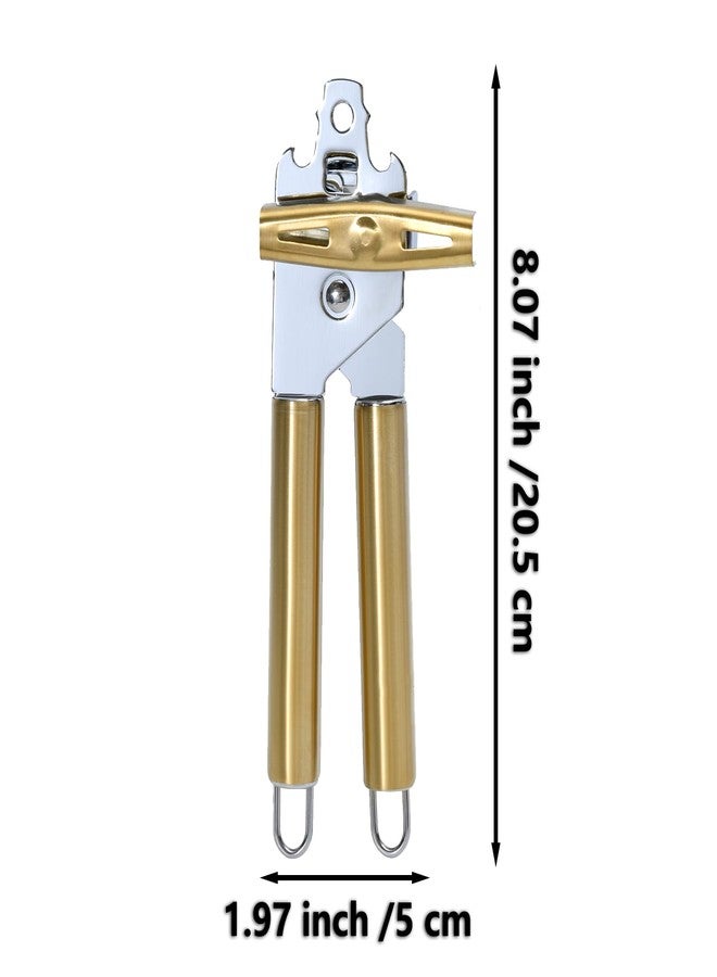 Eleckey Gold All Metal Can Opener & Bottler Openers, Heavy Duty Stainless Steel Manual Can Openers - Image 5