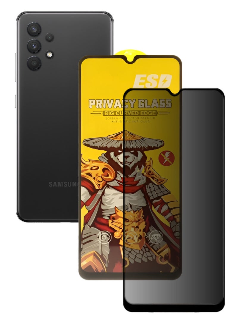 ESD Tempered Dustproof Privacy Glass Screen Protector Compatible For Samsung Galaxy A32 4G - Image 1