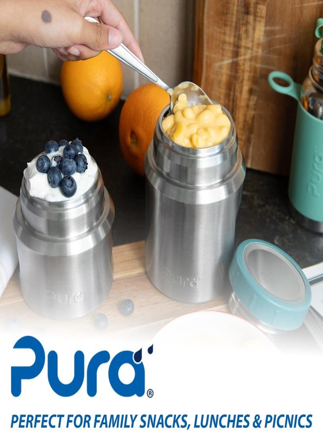 Pura Lunch Insulated Stainless Steel Jar - Kitchen Food Storage Containers with Lids for Hot Lunch or Cold Food - Portable, Zero BPA, Zero Plastic & Easy to Clean for All Ages - 9 oz - Image 2