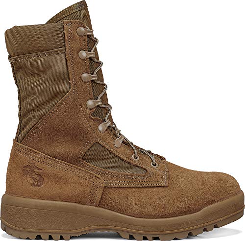 Belleville Men's 500 USMC Waterproof Military Boots (EGA) - Cushioned Sole Tactical Boots for Men - Full-Grain Cattlehide Leather & Nylon Fabric - Berry Compliant - Mojave - Image 2