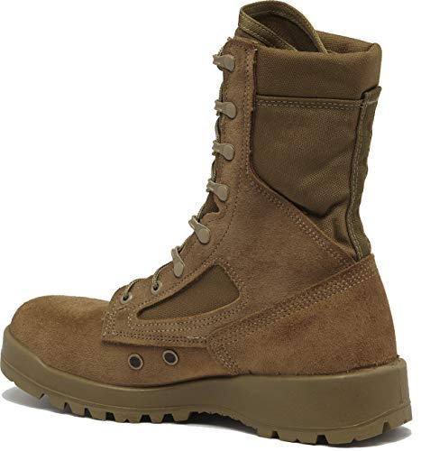Belleville Men's 500 USMC Waterproof Military Boots (EGA) - Cushioned Sole Tactical Boots for Men - Full-Grain Cattlehide Leather & Nylon Fabric - Berry Compliant - Mojave - Image 3