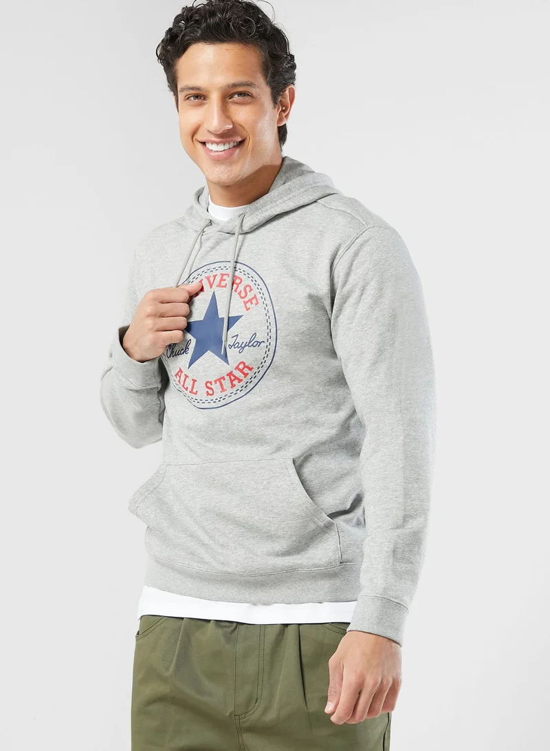 CONVERSE Standard Fit Center Front Large Logo Star Hoodie