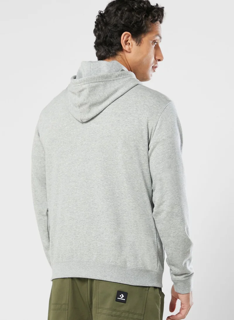 CONVERSE Standard Fit Center Front Large Logo Star Hoodie