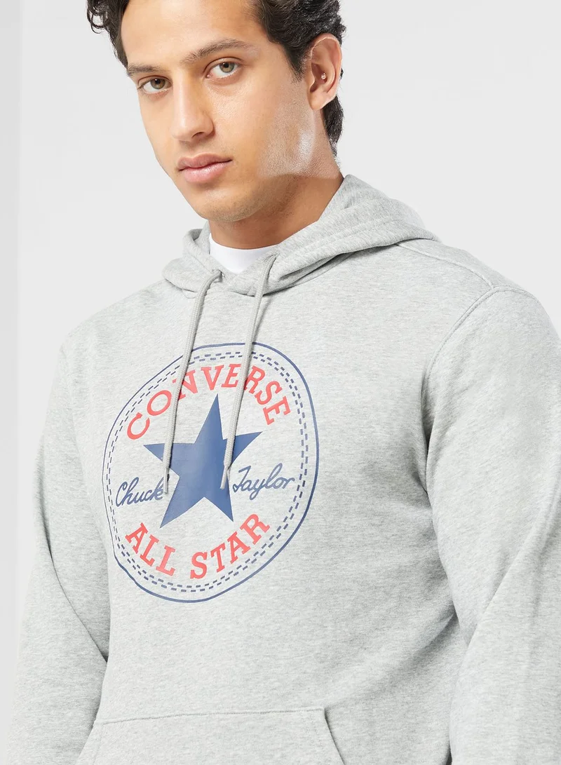 CONVERSE Standard Fit Center Front Large Logo Star Hoodie